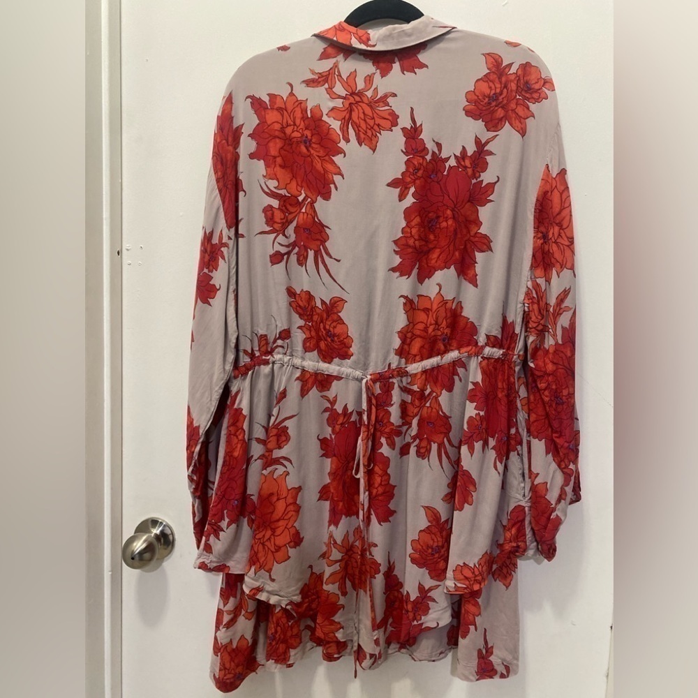 Free People 2 Tier Floral Shirt Dress - Picture 5 of 9
